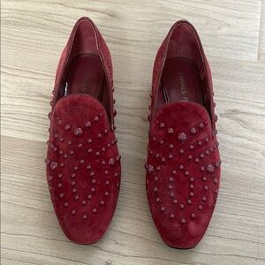 Donald J. Pliner Women's Red Studded Loafers